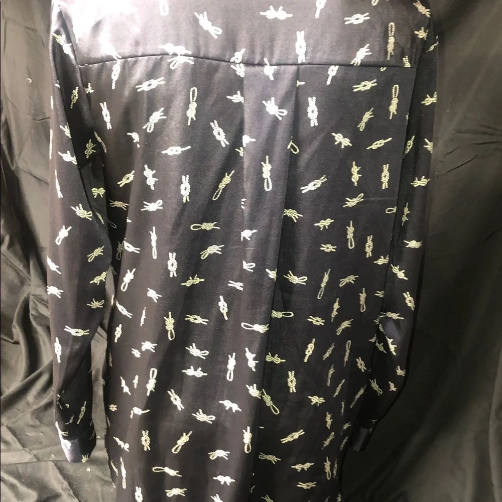Zara Navy Shirt with White Rope Pattern - Picture 5 of 6